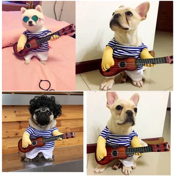 2018 Newest Funny Cat Clothes Costume T-shirt Guitar Rock Singer Cosplay Pets Dags Costume Pet Apparel Jacket Coat
2018 Newest Funny Cat Clothes Costume T-shirt Guitar Rock Singer Cosplay Pets Dags Costume Pet Apparel Jacket Coat