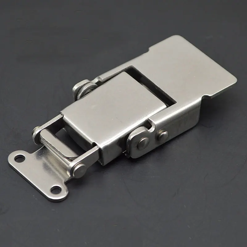 304 Stainless Steel Hardware Hasps Agraffe Toolbox Padlock Lock Catch Wooden Case Box Spring Buckle