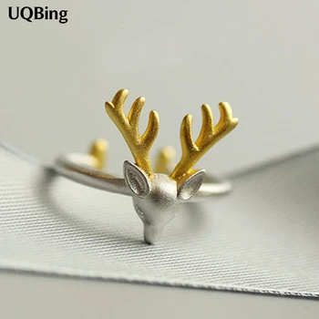Fres Shipping 2019 New Pure 925 Sterling Silver Rings Open Deer Gilt Ring For Girl Women Gift Jewelry
Fres Shipping 2019 New Pure 925 Sterling Silver Rings Open Deer Gilt Ring For Girl Women Gift Jewelry