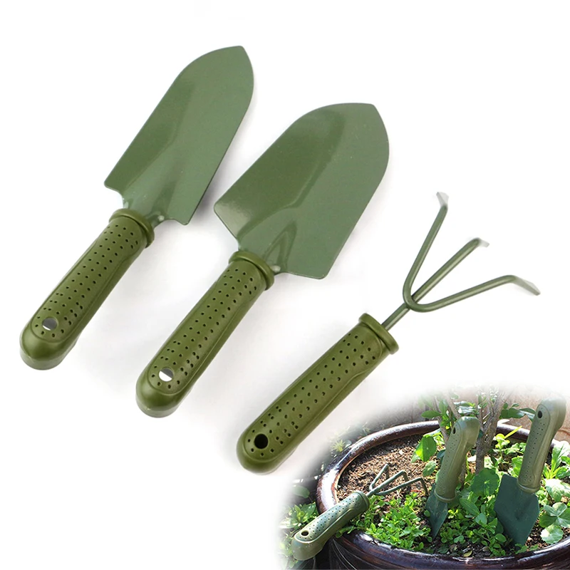 Gardening Tools Set Stainless Steel Garden Kit 3 Piece Shovel Rake Spade Hand Tool Kits Digging Transplanting | Инструменты