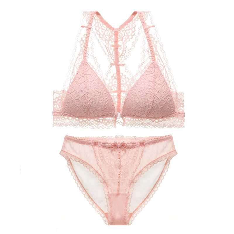 Sexy Lace Pink Bra and Panty Set Padded Lingerie Wire free Front Closure Plunge Bra Lace trim Underwear women Intimates
Sexy Lace Pink Bra and Panty Set Padded Lingerie Wire free Front Closure Plunge Bra Lace trim Underwear women Intimates