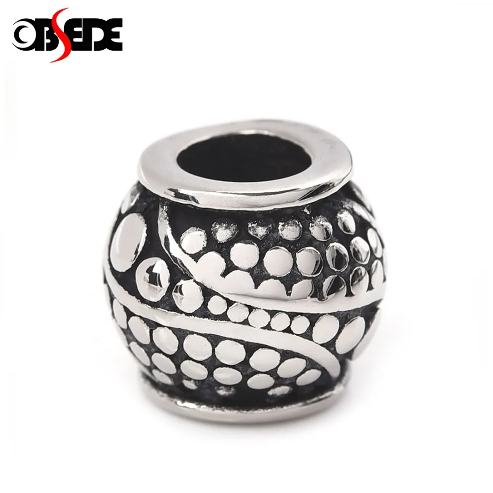 Stainless Steel European Beads Drum Hole 5.5mm Metal Bead Blacken for DIY Men Bracelet Jewelry Making Findings Components
Stainless Steel European Beads Drum Hole 5.5mm Metal Bead Blacken for DIY Men Bracelet Jewelry Making Findings Components