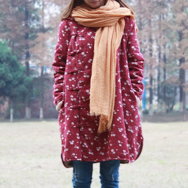 LZJN Women Long Sleeve Winter Coat Mori Girl Warm Imitation Lamb Wool Outerwear Small Flower Jacket Chinese Casual Long Jacket
LZJN Women Long Sleeve Winter Coat Mori Girl Warm Imitation Lamb Wool Outerwear Small Flower Jacket Chinese Casual Long Jacket