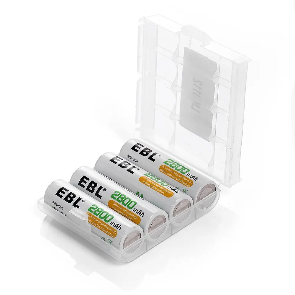 4Pcs AA Battery Rechargeable Batteries 1.2V AA 2800mAh Ni-MH Pre-charged Rechargeable Battery 2A Baterias for Camera With Box
4Pcs AA Battery Rechargeable Batteries 1.2V AA 2800mAh Ni-MH Pre-charged Rechargeable Battery 2A Baterias for Camera With Box