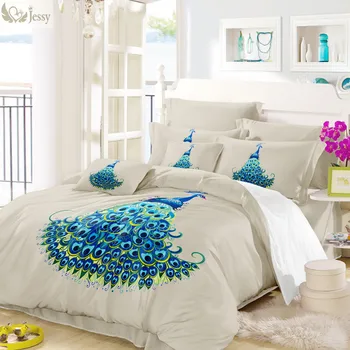 Blue Peacock Printed Bedding Set Bedroom Decoration Colorful Feather Duvet Cover Set Animal Bedsheet Bed Linens Pillowcases
Blue Peacock Printed Bedding Set Bedroom Decoration Colorful Feather Duvet Cover Set Animal Bedsheet Bed Linens Pillowcases