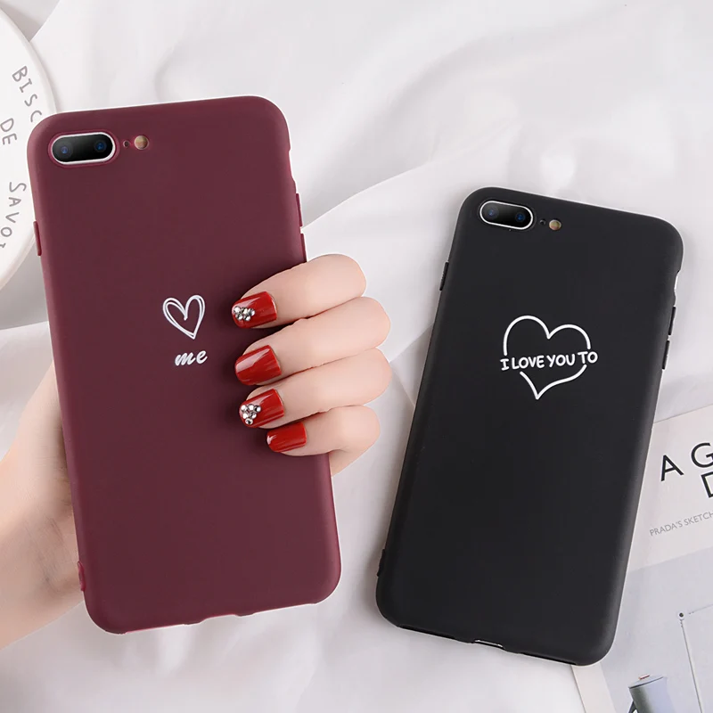 Moskado Wine Red Case For iPhone 6 6S 7 8 Plus X XR XS Max Case Letter Love Heart Couple Soft TPU For iPhone 5 5S SE Phone Cover
Moskado Wine Red Case For iPhone 6 6S 7 8 Plus X XR XS Max Case Letter Love Heart Couple Soft TPU For iPhone 5 5S SE Phone Cover