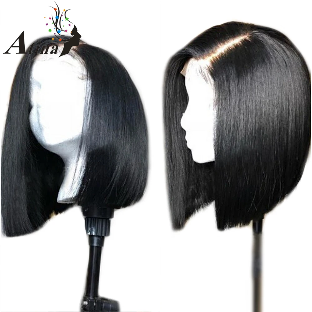 13X6 Deep Part Lace Front Bob Wig Human Hair 180% Density Short Brazilian Wig Straight Blunt Cut Remy Wigs for Black Women Atina
13X6 Deep Part Lace Front Bob Wig Human Hair 180% Density Short Brazilian Wig Straight Blunt Cut Remy Wigs for Black Women Atina