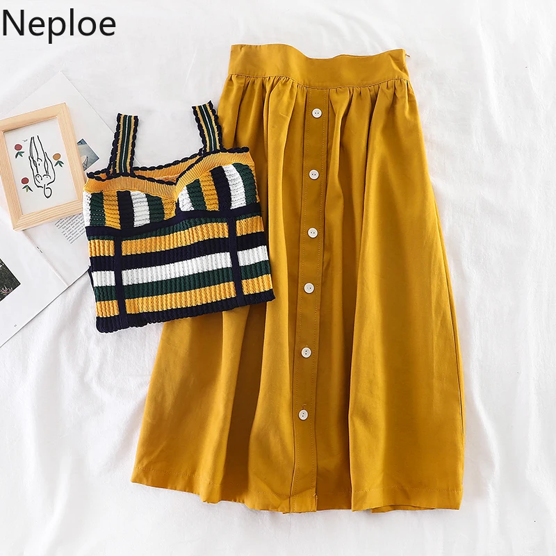 Neploe Fashion Two Pieces Sets Women Clothing Sexy Knit Striped Crop Tops and Skirt Set Casual Yellow Two Piece Outfits 90075
Neploe Fashion Two Pieces Sets Women Clothing Sexy Knit Striped Crop Tops and Skirt Set Casual Yellow Two Piece Outfits 90075
