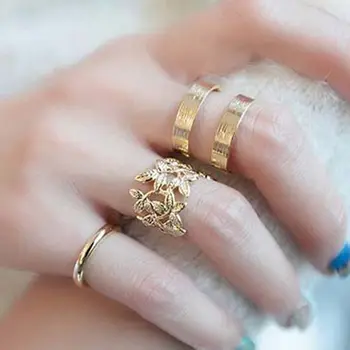 Midi Finger Ring 3 Pcs/lot Fashion Rings Vintage Punk Style Metal Gold/Silver Plated Leaf Above Knuckle Hollow Out Leave Band
Midi Finger Ring 3 Pcs/lot Fashion Rings Vintage Punk Style Metal Gold/Silver Plated Leaf Above Knuckle Hollow Out Leave Band