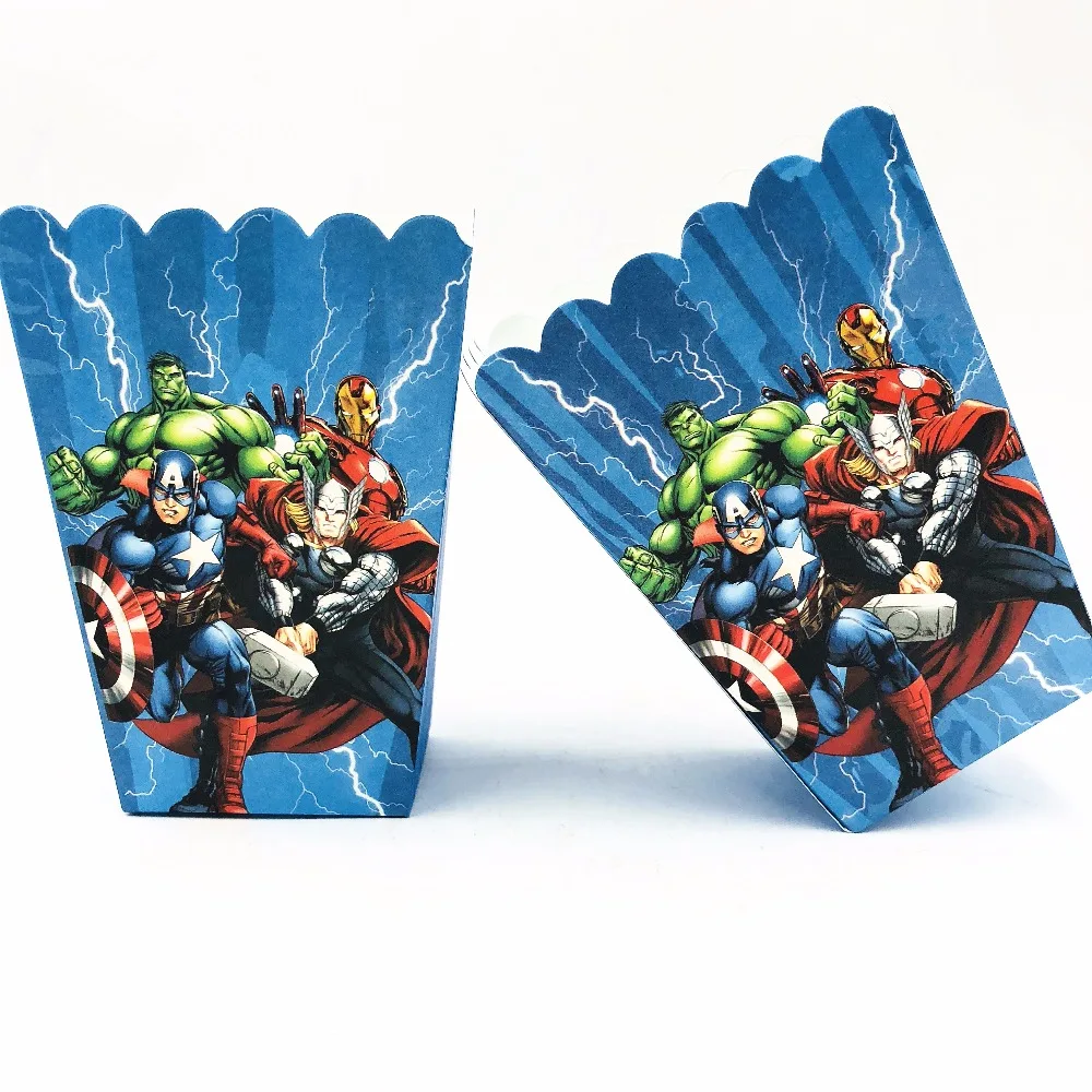 6pcs Avengers Party Supplies Paper Birthday Party Decoration Favors Popcorn Boxes Gift Box Baby Shower Supplies Set
6pcs Avengers Party Supplies Paper Birthday Party Decoration Favors Popcorn Boxes Gift Box Baby Shower Supplies Set