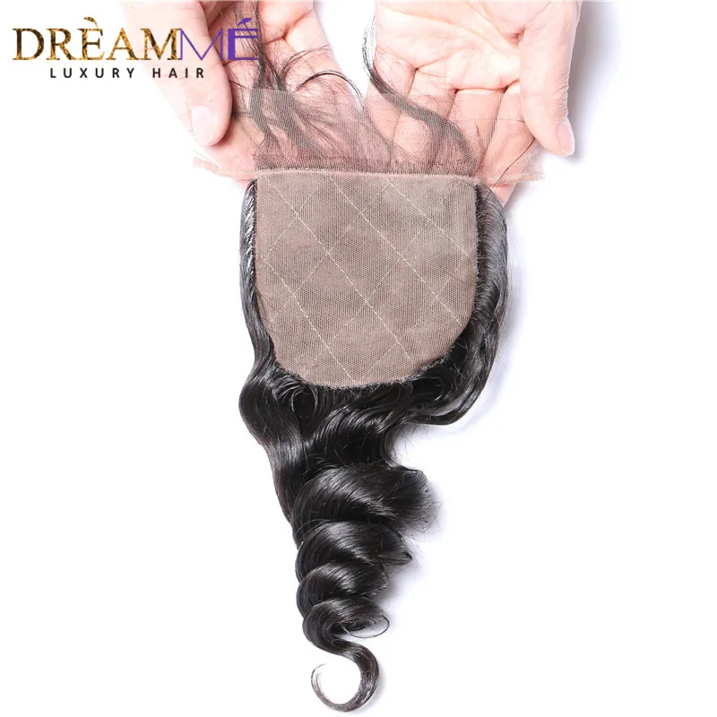 Dreamme Hair Loose Wave Peruvian Remy Hair Silk Base Closure 4*4 Closure Bleached Knots With Baby Hair Natural Hairline
Dreamme Hair Loose Wave Peruvian Remy Hair Silk Base Closure 4*4 Closure Bleached Knots With Baby Hair Natural Hairline