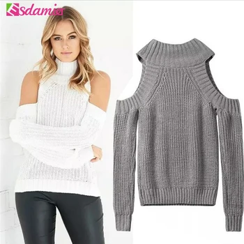 ESDAMIER Turtleneck Off Shoulder Sweater Women Sexy Pullover Tricot Oversize Jumpers Pull Female Autumn Fashion Knitted Top
ESDAMIER Turtleneck Off Shoulder Sweater Women Sexy Pullover Tricot Oversize Jumpers Pull Female Autumn Fashion Knitted Top