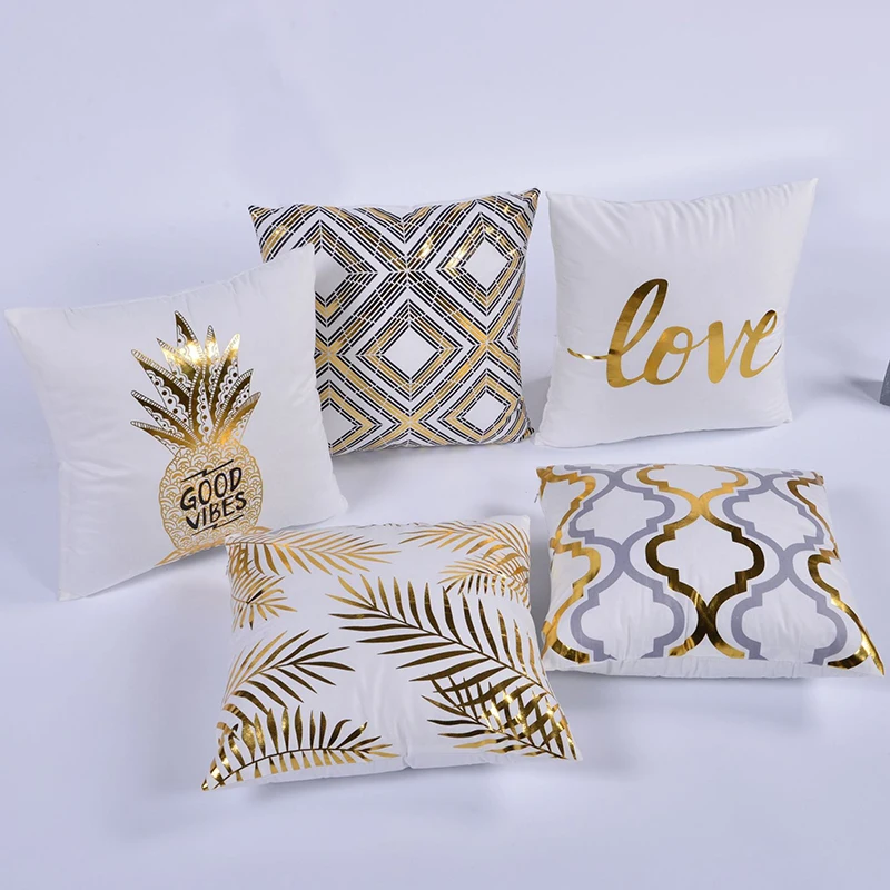 Love Geometric Plant Bronzing Cushion Cover Simple Golden Print Home Decorative Square Polyester Throw Pillows Cover
Love Geometric Plant Bronzing Cushion Cover Simple Golden Print Home Decorative Square Polyester Throw Pillows Cover