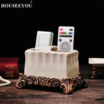 European Luxurious Glaze Ceramic Remote Control Holder Storage Box Desk Stationery Makeup Cosmetic Organizer Living Room Crafts
European Luxurious Glaze Ceramic Remote Control Holder Storage Box Desk Stationery Makeup Cosmetic Organizer Living Room Crafts