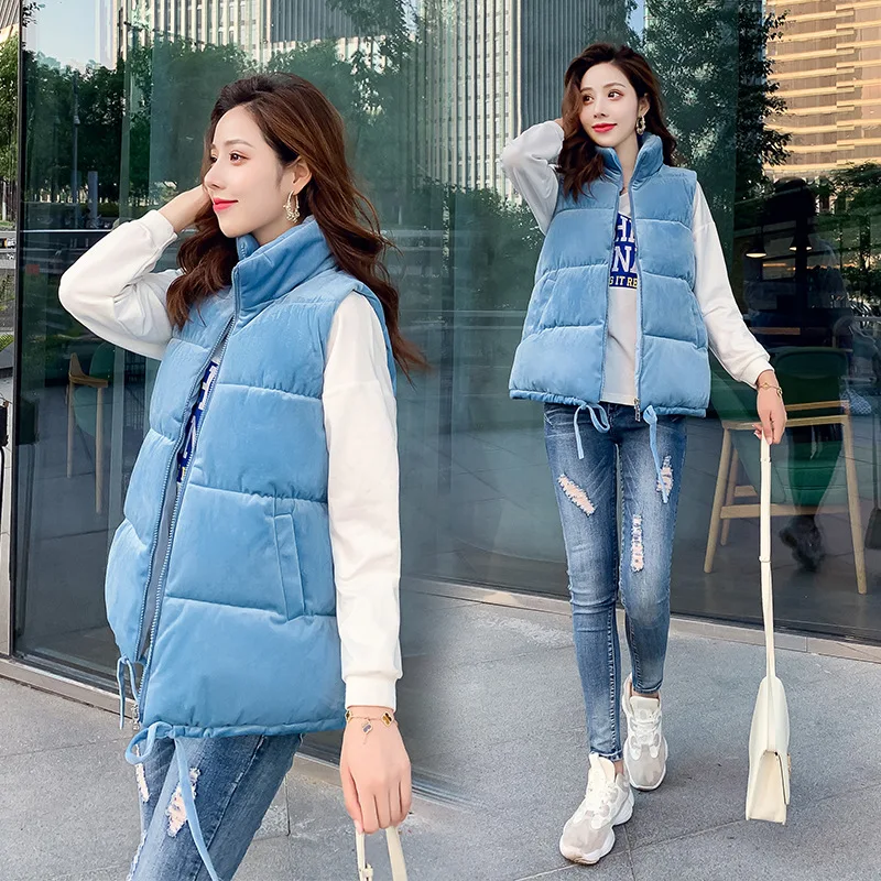 Women Vest Sleeveless Autumn Stand Collar Vest Outwear Loose Waistcoat Short Winter Vest For Women Plus Size Vests And Waistcoat
Women Vest Sleeveless Autumn Stand Collar Vest Outwear Loose Waistcoat Short Winter Vest For Women Plus Size Vests And Waistcoat