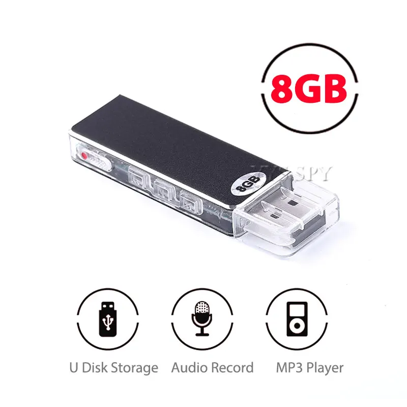 Mini 8GB Digital Voice Recorder Audio Activated Sound Recording USB U Disk Portable Dictaphone MP3 Player For Business Class
Mini 8GB Digital Voice Recorder Audio Activated Sound Recording USB U Disk Portable Dictaphone MP3 Player For Business Class
