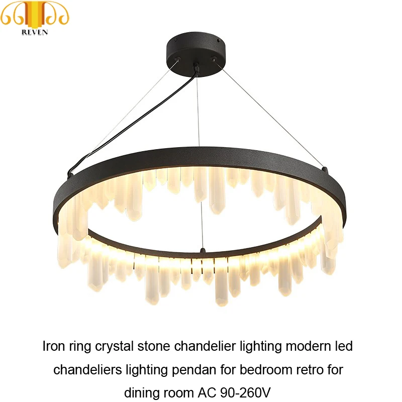 NEVEN Iron ring crystal stone chandelier lighting modern led chandeliers lighting pendan for bedroom retro for dining room
NEVEN Iron ring crystal stone chandelier lighting modern led chandeliers lighting pendan for bedroom retro for dining room