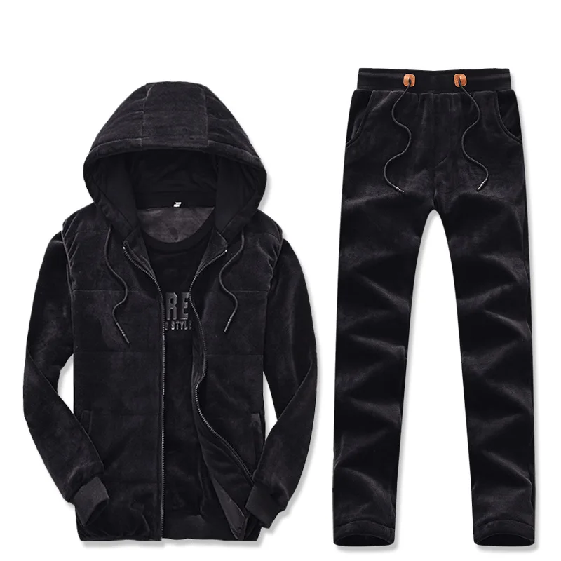 Autumn Winter 3 Pieces Sports Set Men Hooded Thicken Vest Outdoor Running Sport Suits 163
Autumn Winter 3 Pieces Sports Set Men Hooded Thicken Vest Outdoor Running Sport Suits 163