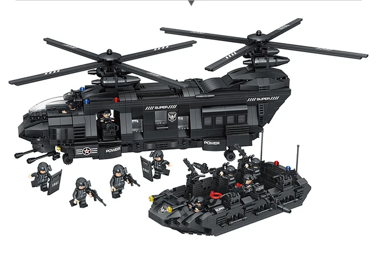 Army Action Fighter Jet Building Blocks Cogo Kids Childrens Toy set