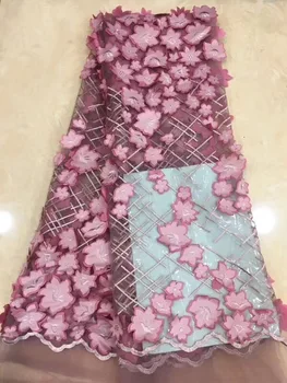 Nigerian Lace Fabrics For Wedding 2018 African French Lace Fabric High Quality Applique Lace with 3 D Flowers Pink Lace
Nigerian Lace Fabrics For Wedding 2018 African French Lace Fabric High Quality Applique Lace with 3 D Flowers Pink Lace