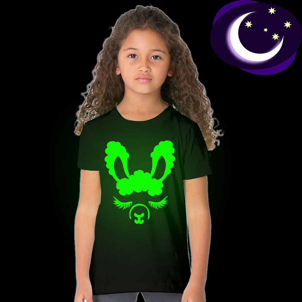 Luminous Kid Girl Llama T Shirt Glow In Dark Toddler T-shirt Fluorescent Children Summer Clothes Arpakasso Alpacasso Cute Alpaca
Luminous Kid Girl Llama T Shirt Glow In Dark Toddler T-shirt Fluorescent Children Summer Clothes Arpakasso Alpacasso Cute Alpaca