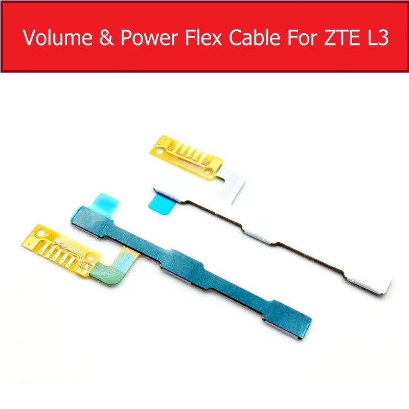Genuine Volume & Power Flex Cable For ZTE Blade L3 Power Switch & Volume Side Key Button Flex Ribbon replacement repair Parts
Genuine Volume & Power Flex Cable For ZTE Blade L3 Power Switch & Volume Side Key Button Flex Ribbon replacement repair Parts