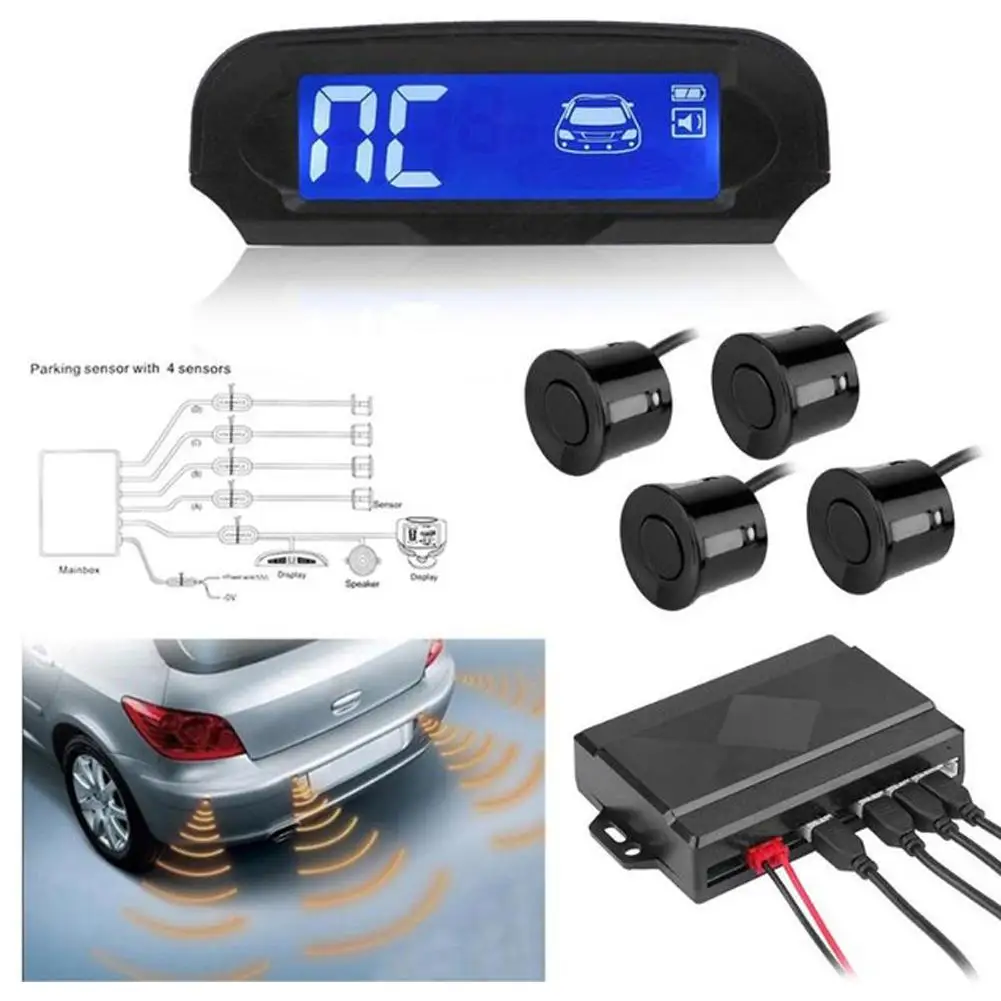 Wireless Solar Power LCD Car Parking Sensor Kit Reversing Induction System Detector Assistance System With 4 Sensors Anti-freeze
Wireless Solar Power LCD Car Parking Sensor Kit Reversing Induction System Detector Assistance System With 4 Sensors Anti-freeze