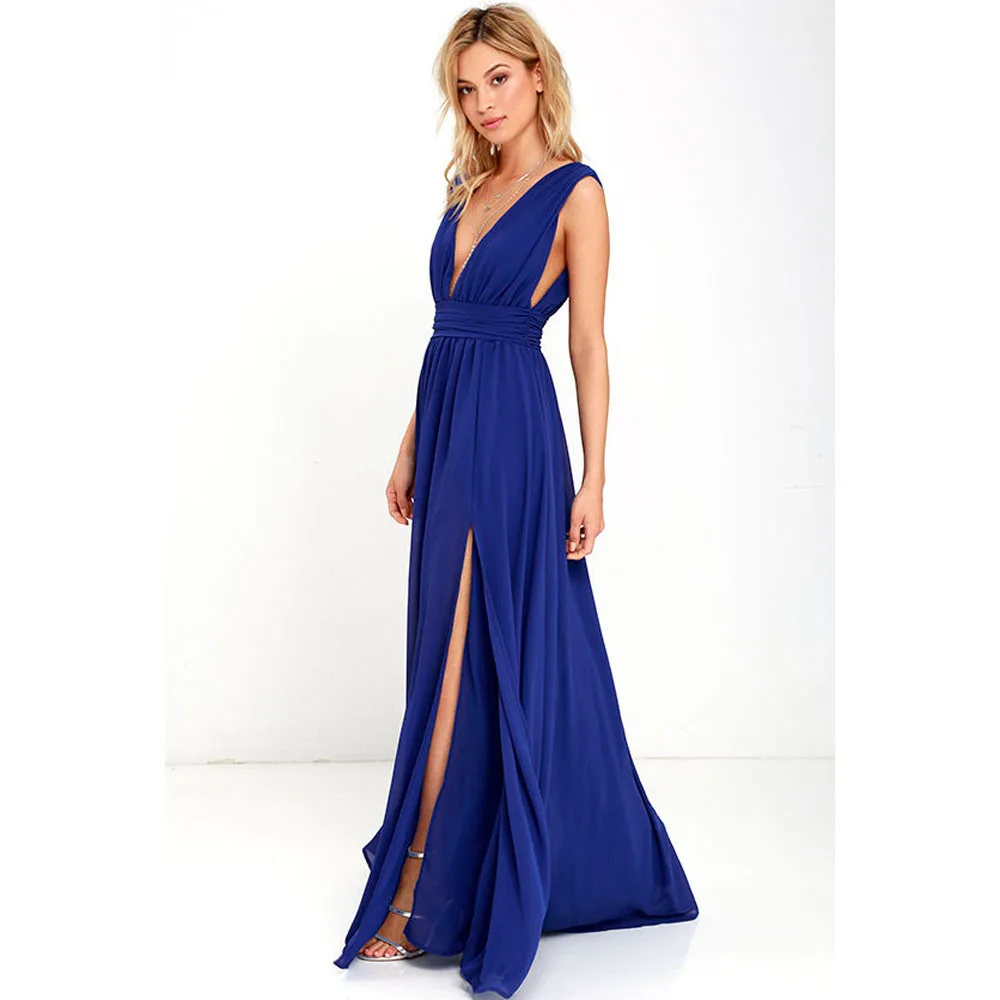 Women Long Maxi Dresses Bohemia V-neck Sleeveless Sexy Party Ethnic Fall Beach Female Split Stylish Style Dress Plus Size Women Long Maxi Dresses Bohemia V-neck Sleeveless Sexy Party Ethnic Fall Beach Female Split Stylish Style Dress Plus Size