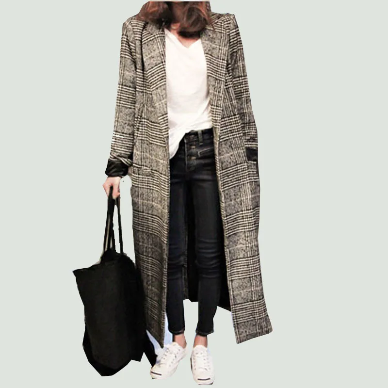 2019 Fashion Spring Winter Women Cashmere Blends Plaid Cocoon Coat Femal Warm Thick Long Loose Fashionable Outerwear Coats woman
2019 Fashion Spring Winter Women Cashmere Blends Plaid Cocoon Coat Femal Warm Thick Long Loose Fashionable Outerwear Coats woman