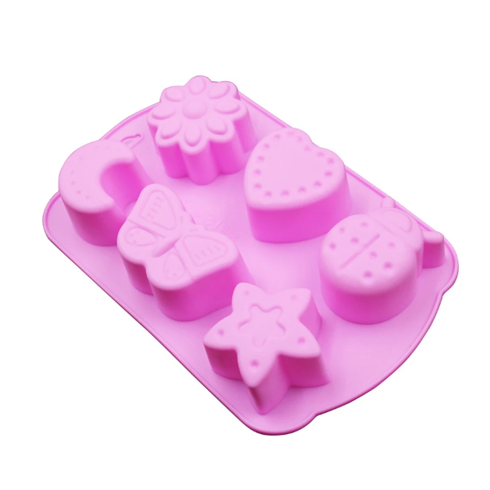 Kitchen DIY Silicone 6 Hole Cake Mold Chocolate Mould Butterfly Star Moon Heart Cake Mould Baking Tool Pudding Jelly Mold
Kitchen DIY Silicone 6 Hole Cake Mold Chocolate Mould Butterfly Star Moon Heart Cake Mould Baking Tool Pudding Jelly Mold