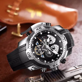 Reef Tiger Brand Luxury Tourbillon Sport Watch Calendar Date Waterproof 100M Leather Mechanical Mens Watches Relogio Masculino
Reef Tiger Brand Luxury Tourbillon Sport Watch Calendar Date Waterproof 100M Leather Mechanical Mens Watches Relogio Masculino