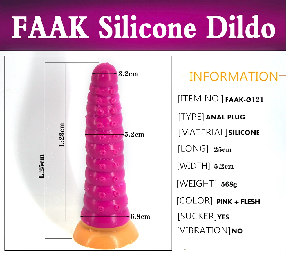 Super Huge Dildo The Caterpillar Silicone Anal Plug Sex Toys For Women Masturbation Round Head Plug Vagina With Suction Cup