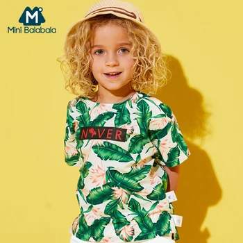 Mini Balabala Toddler Boy 100% Cotton Tropical Short-sleeved T-shirt Children Kid Ribbed Crewneck Tee Open Shoulder Slit at Side
Mini Balabala Toddler Boy 100% Cotton Tropical Short-sleeved T-shirt Children Kid Ribbed Crewneck Tee Open Shoulder Slit at Side