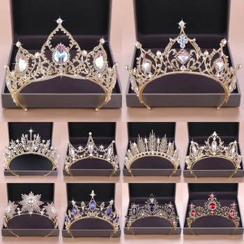 Wedding Crown Tiara Crystal Bridal Hair Accessories Crystal Tiaras & Crowns Wedding Gold Head Piece Party Bride Hair Ornaments
Wedding Crown Tiara Crystal Bridal Hair Accessories Crystal Tiaras & Crowns Wedding Gold Head Piece Party Bride Hair Ornaments
