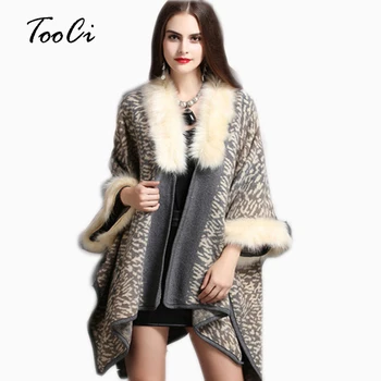 New Spring Women Sweater Cardigan Female High Quality Faux Fox Fur Collar Poncho Beige Dark Blue Cape Wool Shawl Cape
New Spring Women Sweater Cardigan Female High Quality Faux Fox Fur Collar Poncho Beige Dark Blue Cape Wool Shawl Cape