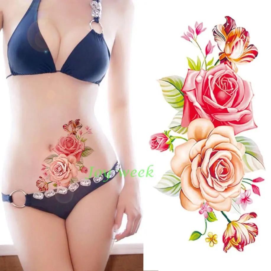 Waterproof Temporary Tattoo Sticker waist arm clavicle sexy rose flower tatto stickers flash tatoo fake tattoos for women girl 7
Waterproof Temporary Tattoo Sticker waist arm clavicle sexy rose flower tatto stickers flash tatoo fake tattoos for women girl 7