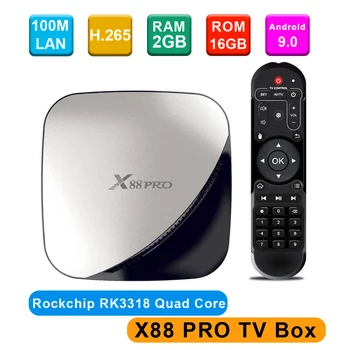 New X88 PRO TV Box Android 9.0 Set Top Box 2GB RAM 16GB ROM RK3318 Quad Core UHD 4K VP9 H.265 2.4G/5G WiFi HD Smart Media Player
New X88 PRO TV Box Android 9.0 Set Top Box 2GB RAM 16GB ROM RK3318 Quad Core UHD 4K VP9 H.265 2.4G/5G WiFi HD Smart Media Player