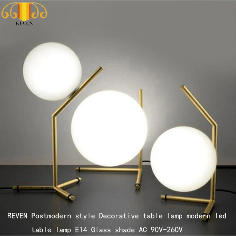 REVEN Postmodern style Decorative table lamp modern led table lamp E14 Glass shade AC 90V-260V
REVEN Postmodern style Decorative table lamp modern led table lamp E14 Glass shade AC 90V-260V