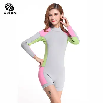 MYLEDE Ladies' 2mm Wetsuits Neoprene+Nylon Back zipper Swimming Diving Wetsuits Long Sleeve Short Pant Snorkeling Bathing Suits
MYLEDE Ladies' 2mm Wetsuits Neoprene+Nylon Back zipper Swimming Diving Wetsuits Long Sleeve Short Pant Snorkeling Bathing Suits