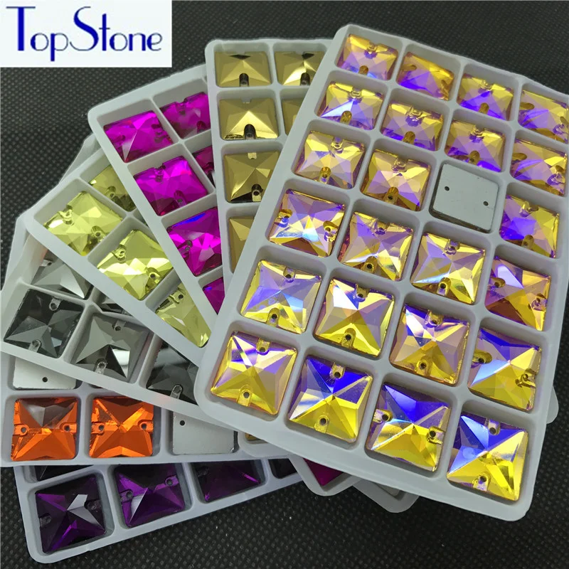 Topstone 16mm Square sew on Rhinestone Glass crystal Multi Colors Sew-on Stone Flatback for Dress clothing
Topstone 16mm Square sew on Rhinestone Glass crystal Multi Colors Sew-on Stone Flatback for Dress clothing