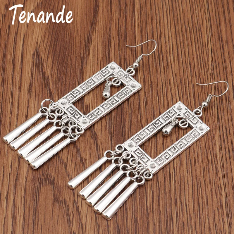Tenande Vintage Punk Tibet Silver Color Long Statement Square Water Droplets Tassel Dangle Earrings for Women Jewelry Brincos
Tenande Vintage Punk Tibet Silver Color Long Statement Square Water Droplets Tassel Dangle Earrings for Women Jewelry Brincos