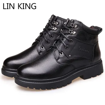 LIN KING Fashion Genuine Leather Men Winter Short Boots Warm Plush Boots Lace Up Round Toe High Top Man Work Safety Botas
LIN KING Fashion Genuine Leather Men Winter Short Boots Warm Plush Boots Lace Up Round Toe High Top Man Work Safety Botas