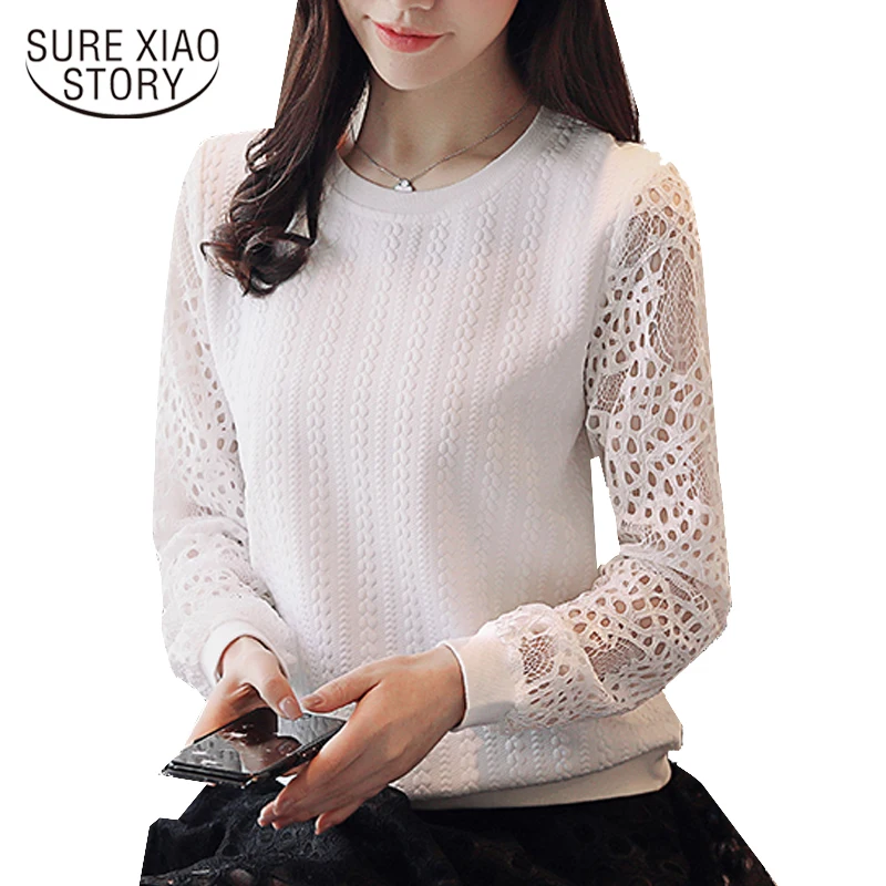 2018 new spring long sleeved blouses women tops casual slim lace patchwork shirts hollow solid o-neck women clothing D295 30
2018 new spring long sleeved blouses women tops casual slim lace patchwork shirts hollow solid o-neck women clothing D295 30