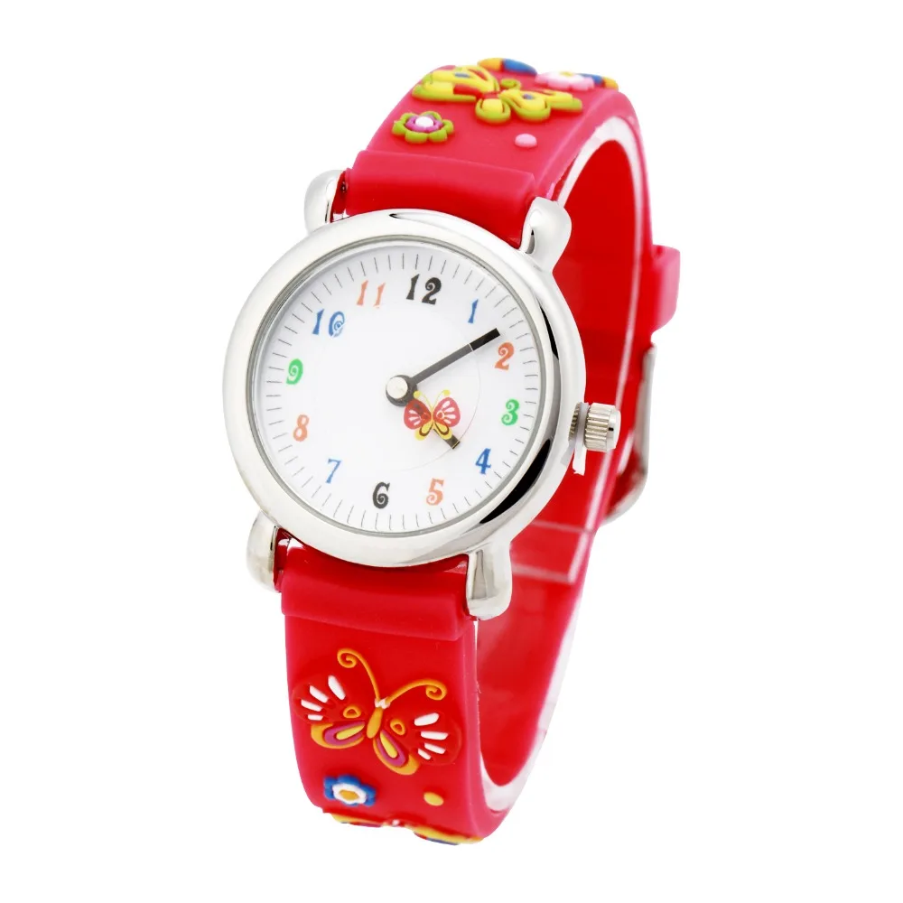 

Factory Price Sport butterfly Watch Wristwatch Childrens Boys Kids Waterproof Silicone Band Fashion Watches