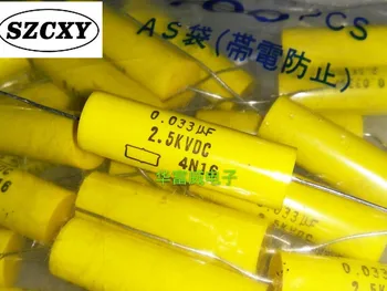 5pcs 100%Free Shippi 2500V 0.033UF 2.5KV Non-polar axial film capacitance.Volume: length 40mm diameter 13mm.
5pcs 100%Free Shippi 2500V 0.033UF 2.5KV Non-polar axial film capacitance.Volume: length 40mm diameter 13mm.