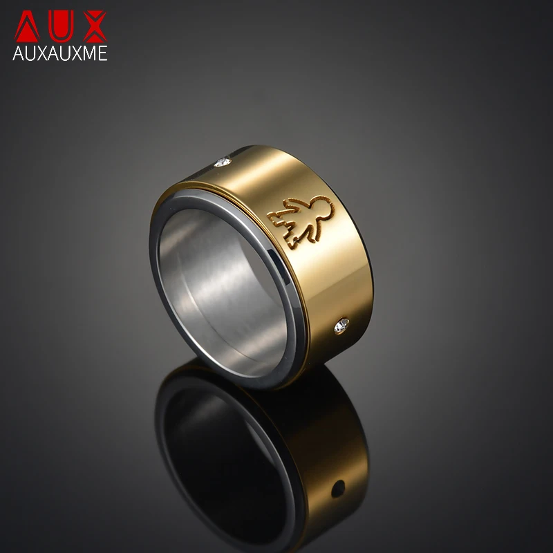 Auxauxme Titanium Steel Family Children Spinner Rotate Ring Hollow CZ Stone Wedding Engagement Rings For Men Women Jewelry
Auxauxme Titanium Steel Family Children Spinner Rotate Ring Hollow CZ Stone Wedding Engagement Rings For Men Women Jewelry