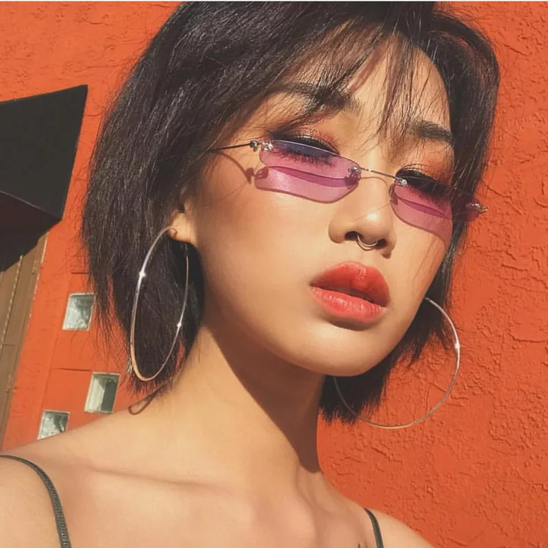 New Luxury Brand Cat Eye Sunglasses Women Fashion Purple Orange Eyewear Female Rimless Square Sun Glasses Men Superstar Oculos
New Luxury Brand Cat Eye Sunglasses Women Fashion Purple Orange Eyewear Female Rimless Square Sun Glasses Men Superstar Oculos