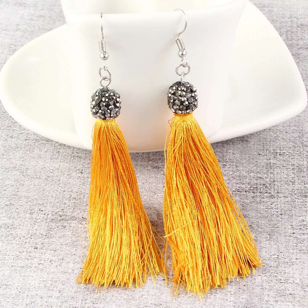 New Handmade Tassel Earrings For Women Fashion Jewelry Bohemian Drop Dangle Long Earrings Silk Fabric Ethnic Vintage Earings
New Handmade Tassel Earrings For Women Fashion Jewelry Bohemian Drop Dangle Long Earrings Silk Fabric Ethnic Vintage Earings