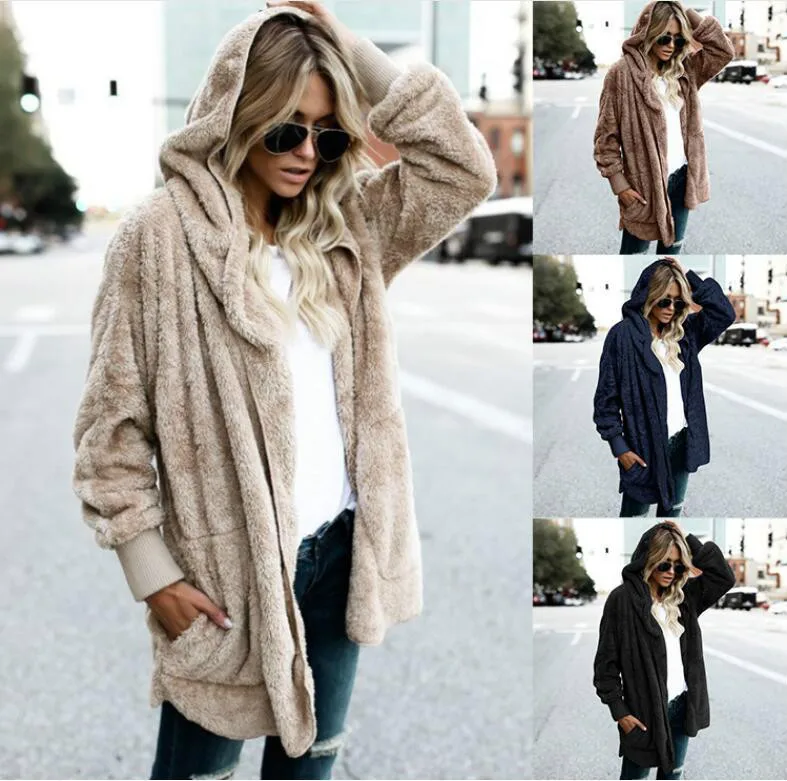 2018 Women Winter Coat Casual Hooded Long Sleeve Warm Thick Anti-fur Velvet Jacket Fashion Loose Thickening Female Coats Jackets
2018 Women Winter Coat Casual Hooded Long Sleeve Warm Thick Anti-fur Velvet Jacket Fashion Loose Thickening Female Coats Jackets