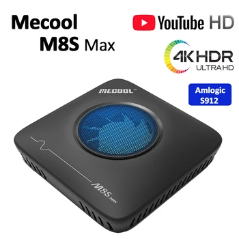 

Mecool M8S Max Amlogic S912 3GB RAM 32GB ROM TV Box 5G WIFI bluetooth 4.0 Android 4K VP9 H.265 TV Box With Cooling Fan